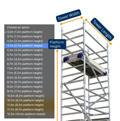 London Scaffold Tower Hire for Efficient Gutter and Roof Access, 250 Scaffold tower hire for large-scale industrial projects