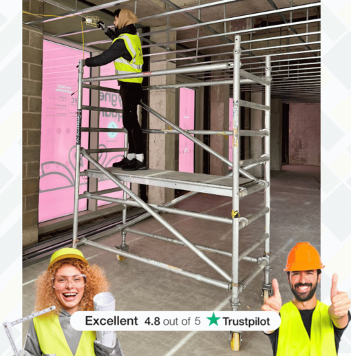 250 Industrial Scaffold Tower Hire - 4.7m Working Platform in London , Ladders
